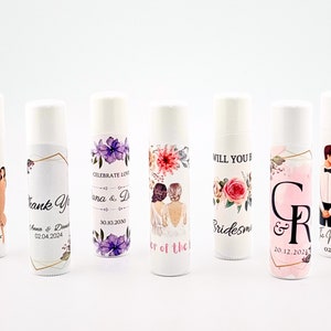 Personalized Wedding Bridal Shower Lip Balm - Vanilla Lip Balm Perfect For Party Favor