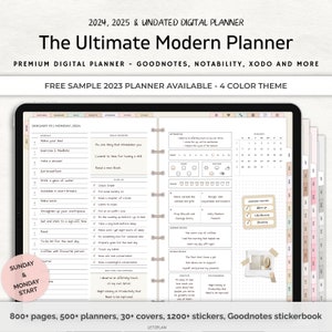 Planificador digital / Planificador para iPad / Planificador GoodNotes / Planificador 2025 / Planificador sin fecha / Planificador semanal / Planificador diario / Planificador mensual 2025