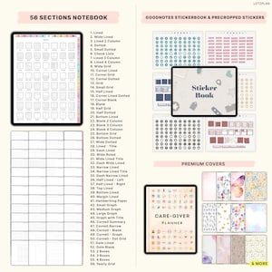 Puede incluir: Paquete de planificador digital y libro de pegatinas. Incluye un cuaderno de 56 secciones, un libro de pegatinas, pegatinas precortadas y un planificador de cuidadores. Presenta varios dise&ntilde;os de p&aacute;gina de cuadr&iacute;cula, rayadas y punteadas.
