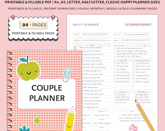 Druckbare Kalender | Beziehungs Ziele Journal | Budget Termine Kommunikation Planung Seiten