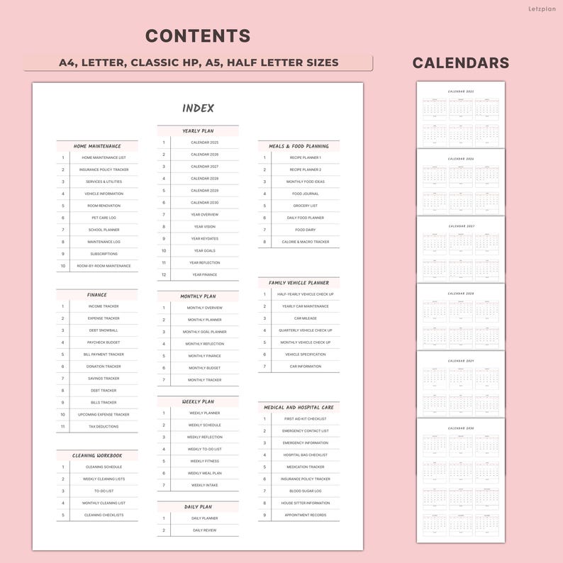 Printable Family Home Planner | Household Management Binder | Cleaning ...