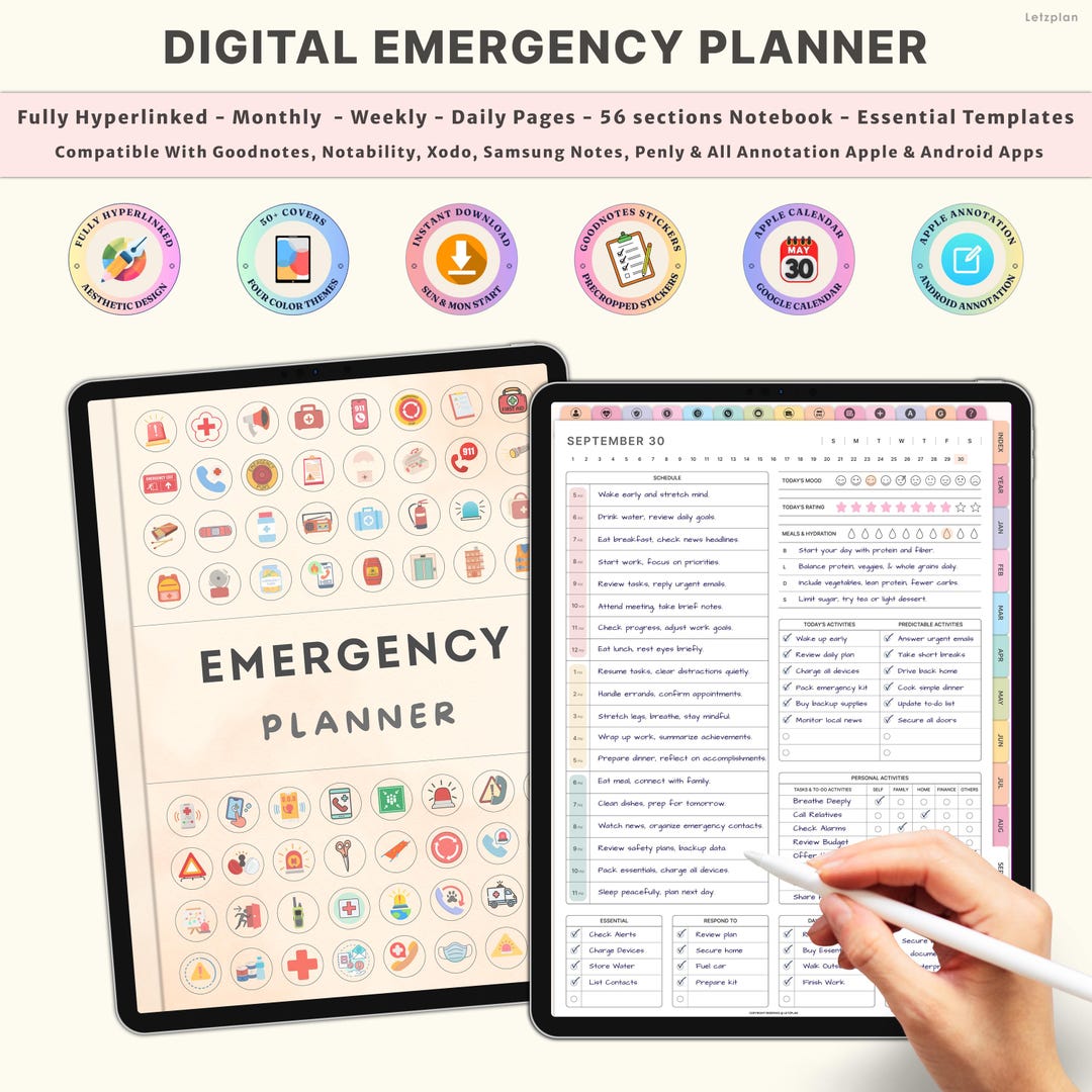 Digital Just in Case Binder Family Emergency Planner End of Life
