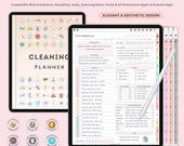 Digital Home Cleaning Schedule Bundle Deep Clean Checklist Room by Room Planner Chore Chart Daily Weekly Monthly ADHD Organizer PDF