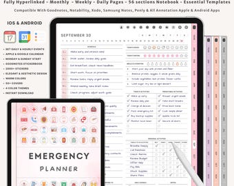 Digital Emergency Planner PDF Life Organizer Just In Case Binder End of Life Planner What If Binder Family Medical Estate Management