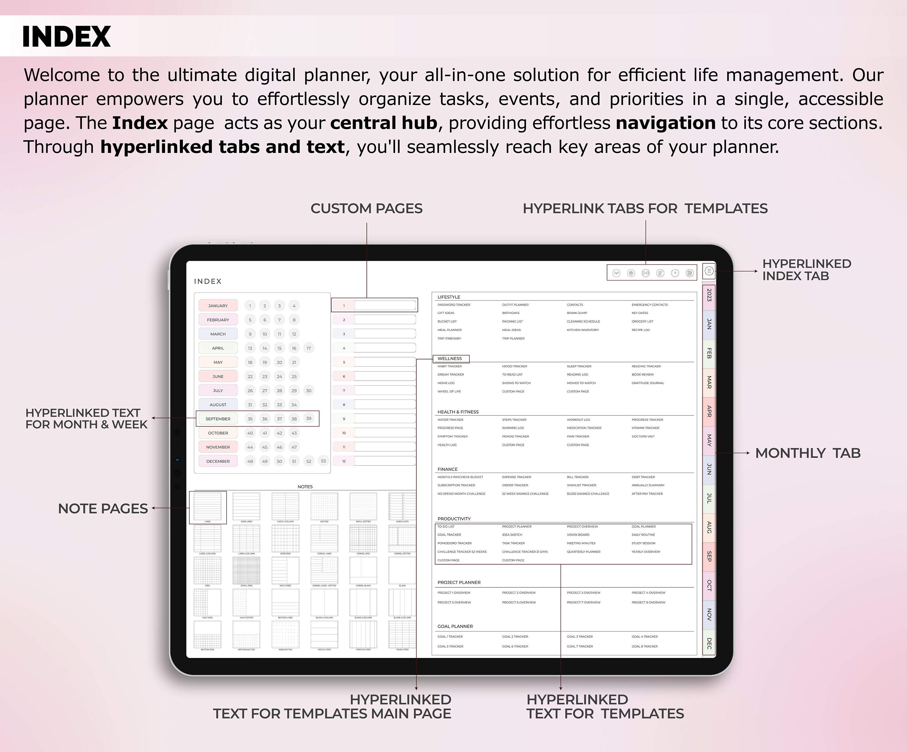 Digital Planner, Goodnotes Planner, iPad Planner, Notability Planner ...