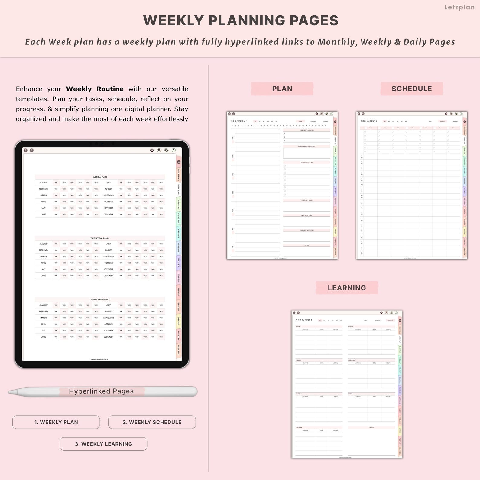Multilanguage Notebooks Language Learning Digital Notebook for Goodnotes | Korean Japanese ...