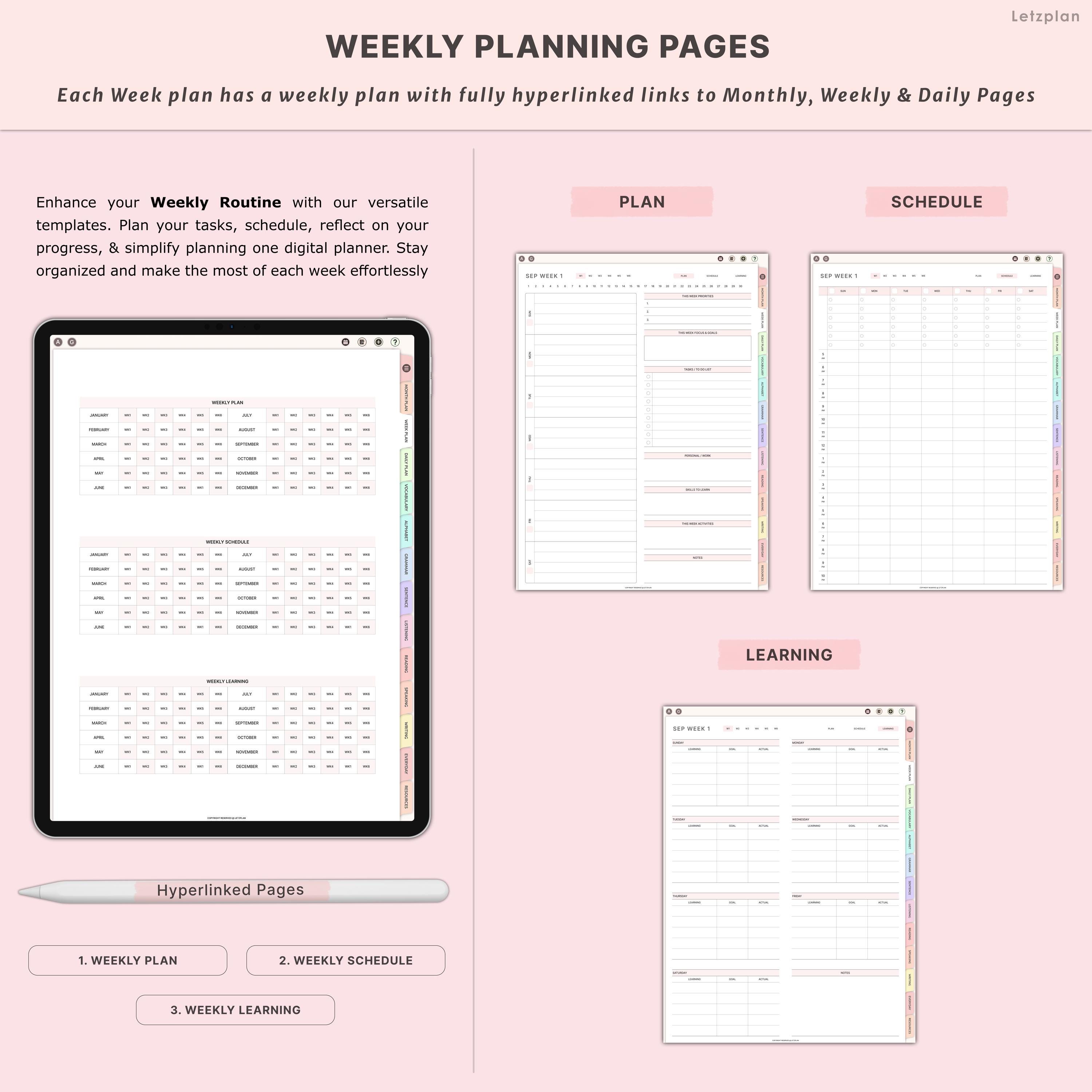 Multilanguage Notebooks Language Learning Digital Notebook for Goodnotes | Korean Japanese ...