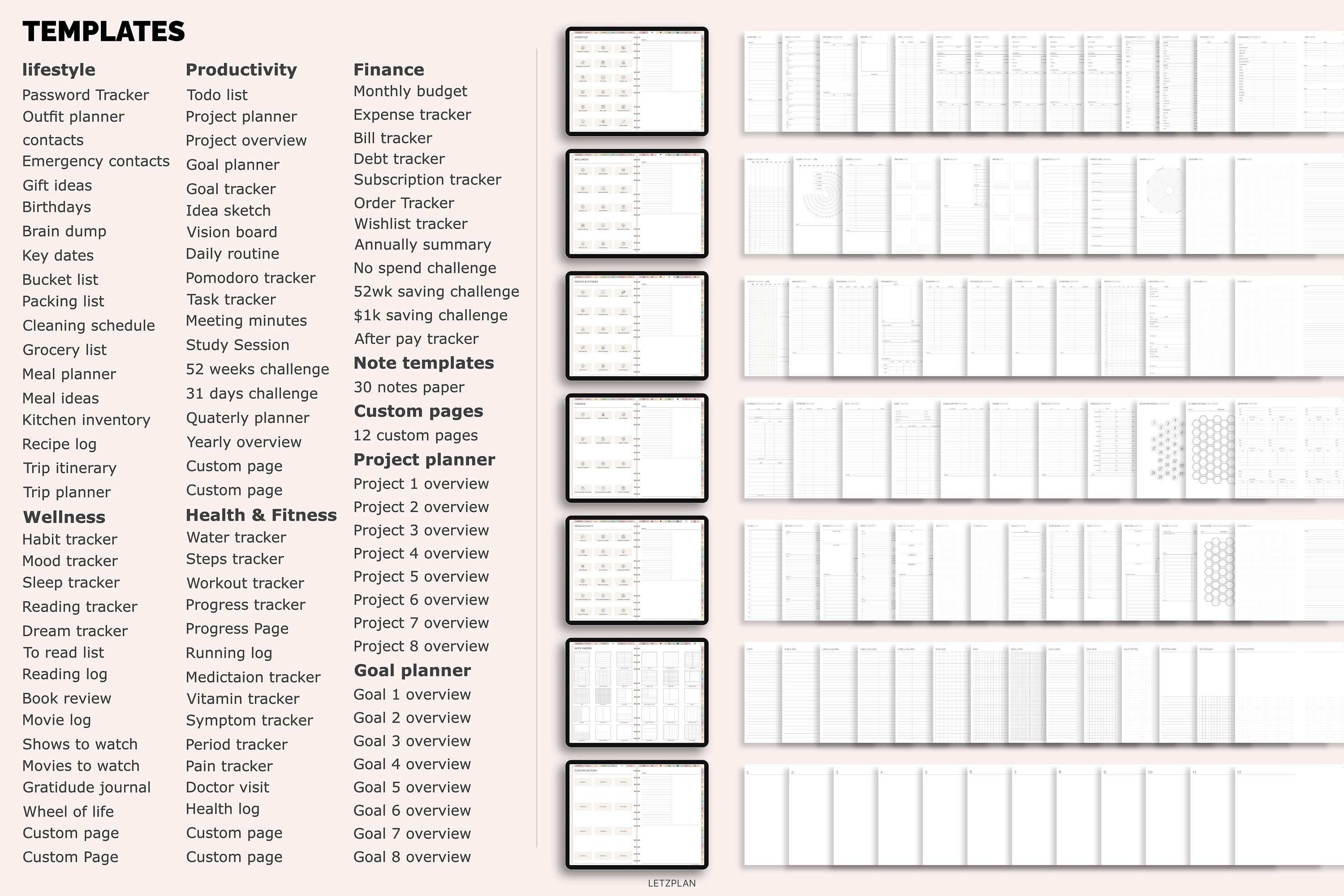 Digital Planner 2025 2025 Digital Planner Undated Digital Planner Goodnotes Planner Digital