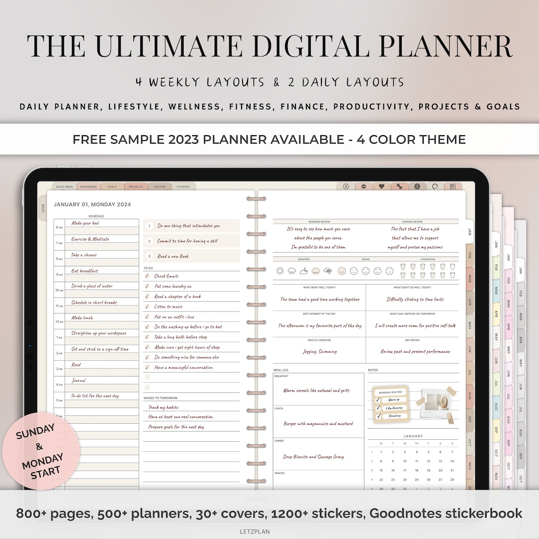 Digital Planner, Goodnotes Planner, Daily Planner, Weekly Planner, iPad