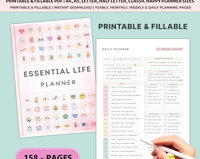 Ultimate Life Planner Printable Bundle | Adhd Productivity Planner ...