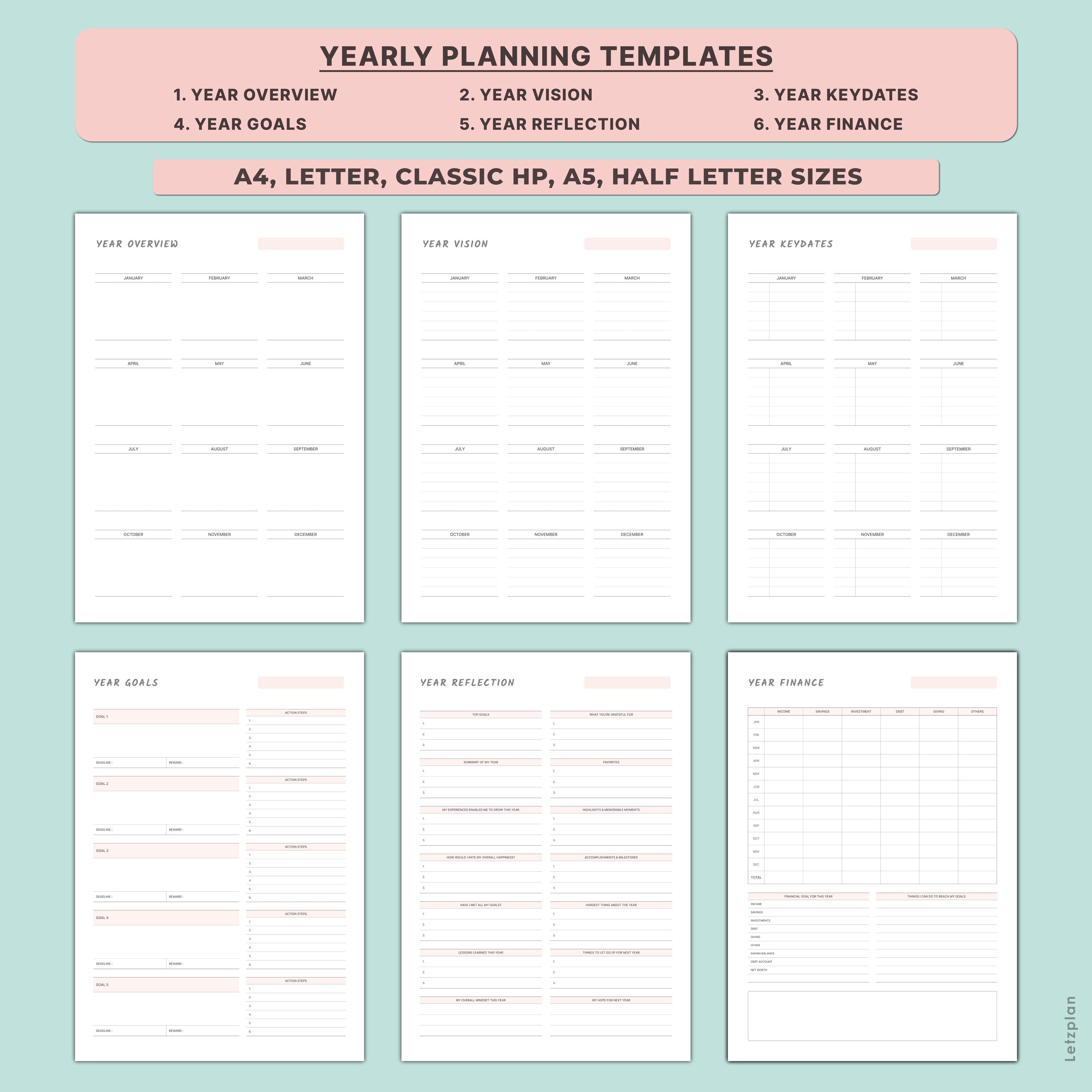Glow up Planner Printable | Self Care Habit Fitness Tracker | Mindset ...