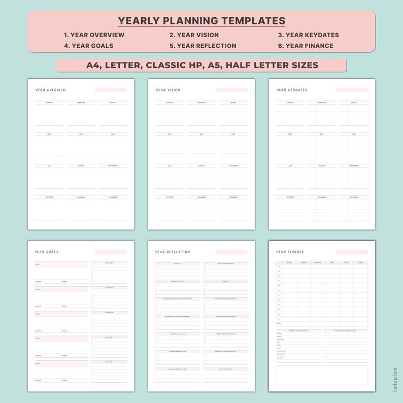 Yoga Planner Printable | Practice Sequence Tracker Journal | Wellness ...