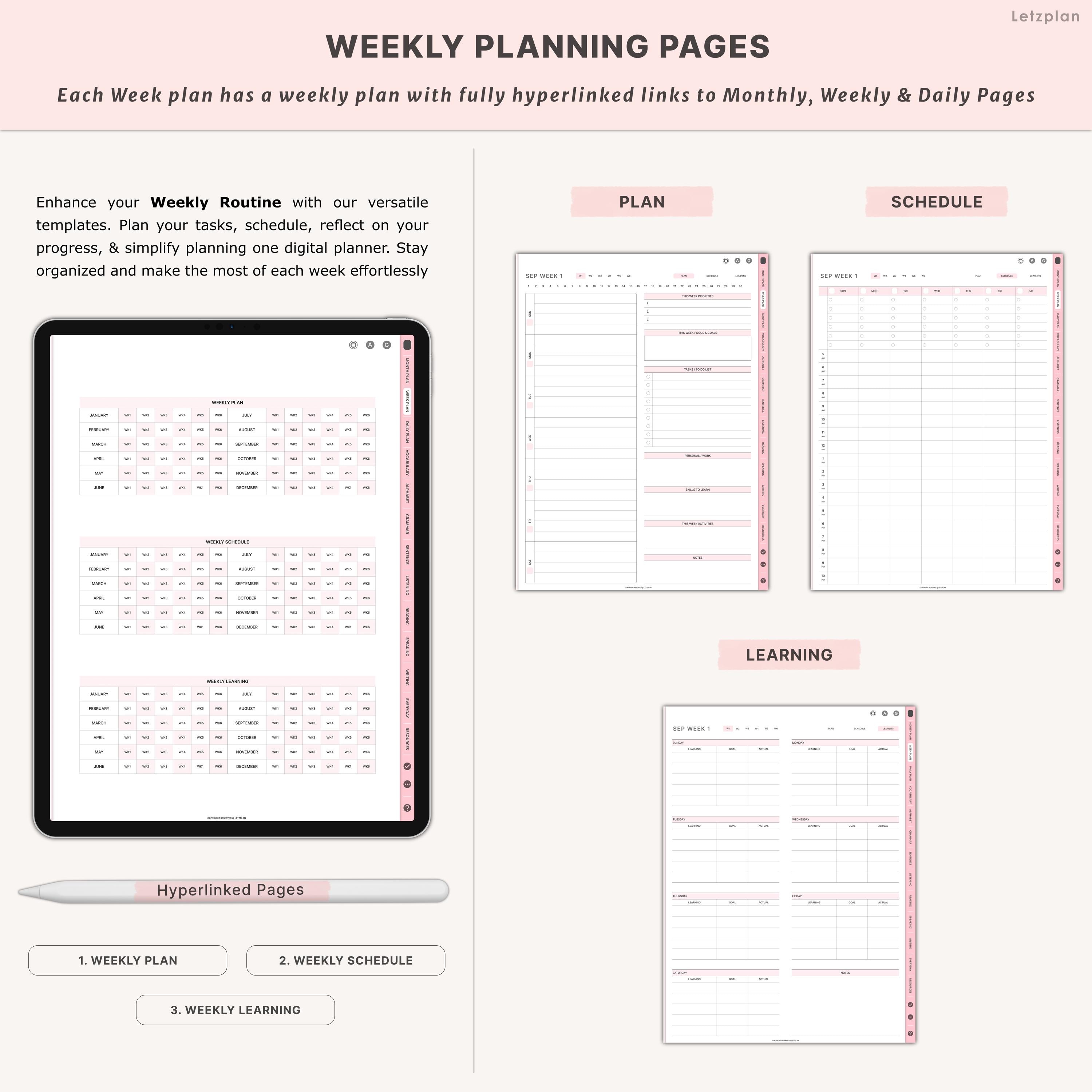 Digital Language Learning Planner Goodnotes Xodo Samsung Notes ...