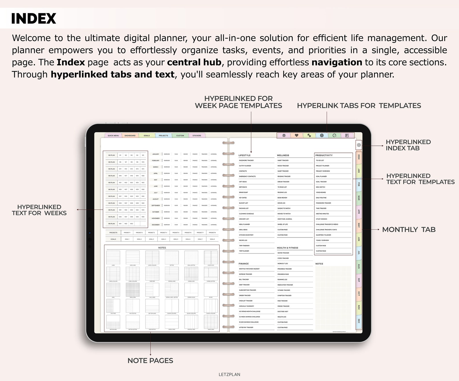 Digital Planner | Goodnotes, Ipad, Notability | Daily, Weekly, Monthly ...