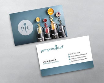 Pampered Chef Business Card - Independent Consultant Business Card Design - Free U.S. Shipping