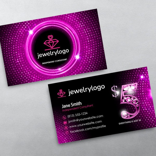 Paparazzi Inspired Business Card - Independent Consultant Business Card Design - Free U.S. Shipping