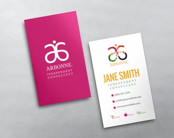 Arbonne Business Card - Independent Consultant Business Card Design - Free U.S. Shipping