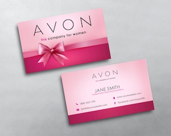 Avon Business Card - Independent Sales Representative Business Card Design - Free U.S. Shipping