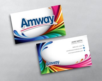 Amway Business Card - Independent Distributor Business Card Design - Free U.S. Shipping