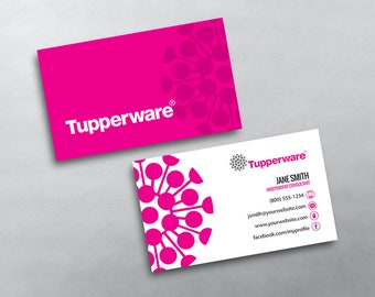 Tupperware Business Card - Independent Consultant Business Card Design - Free U.S. Shipping