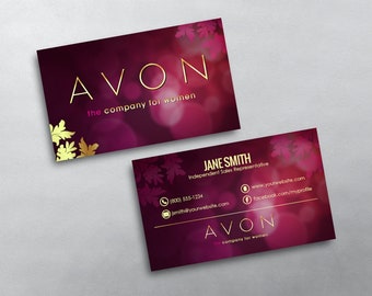 Avon Business Card - Independent Sales Representative Business Card Design - Free U.S. Shipping