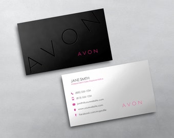 Avon Business Card - Independent Sales Representative Business Card Design - Free U.S. Shipping