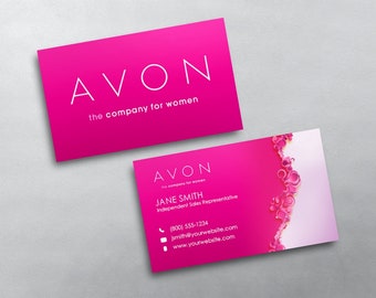 Avon Business Card - Independent Sales Representative Business Card Design - Free U.S. Shipping