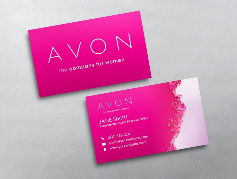 avon-business-card-independent-sales-representative-business-card-design-free-u-s-shipping-etsy