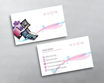 Avon Business Card - Independent Sales Representative Business Card Design - Free U.S. Shipping