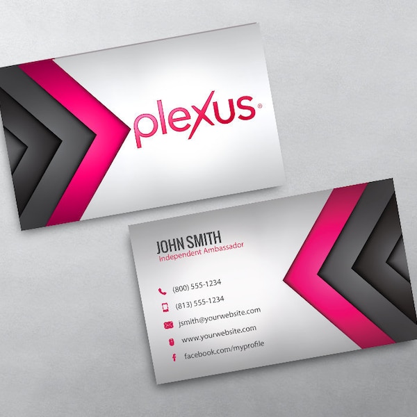 Plexus Business Card - Independent Ambassador Business Card Design - Free U.S. Shipping