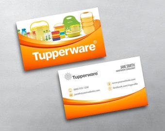 Tupperware Business Card - Independent Consultant Business Card Design - Free U.S. Shipping