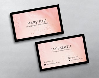 Mary Kay Business Card - Independent Beauty Consultant Business Card Design - Free U.S. Shipping