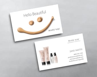 Mary Kay Business Card - Independent Beauty Consultant Business Card Design - Free U.S. Shipping