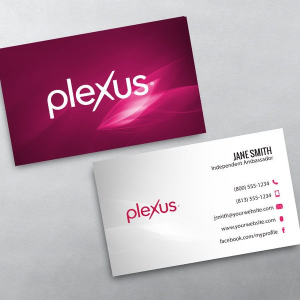 Plexus Business Card - Independent Ambassador Business Card Design - Free U.S. Shipping