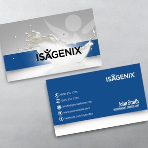 Isagenix Business Card - Independent Consultant Business Card Design - Free U.S. Shipping