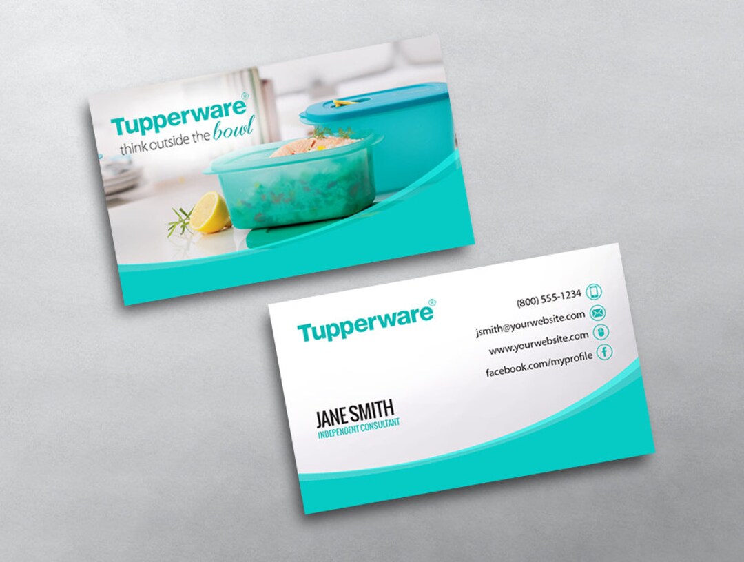 Tupperware Business Card Independent Consultant Business Card Design