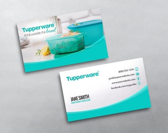 Tupperware Business Card - Independent Consultant Business Card Design - Free U.S. Shipping