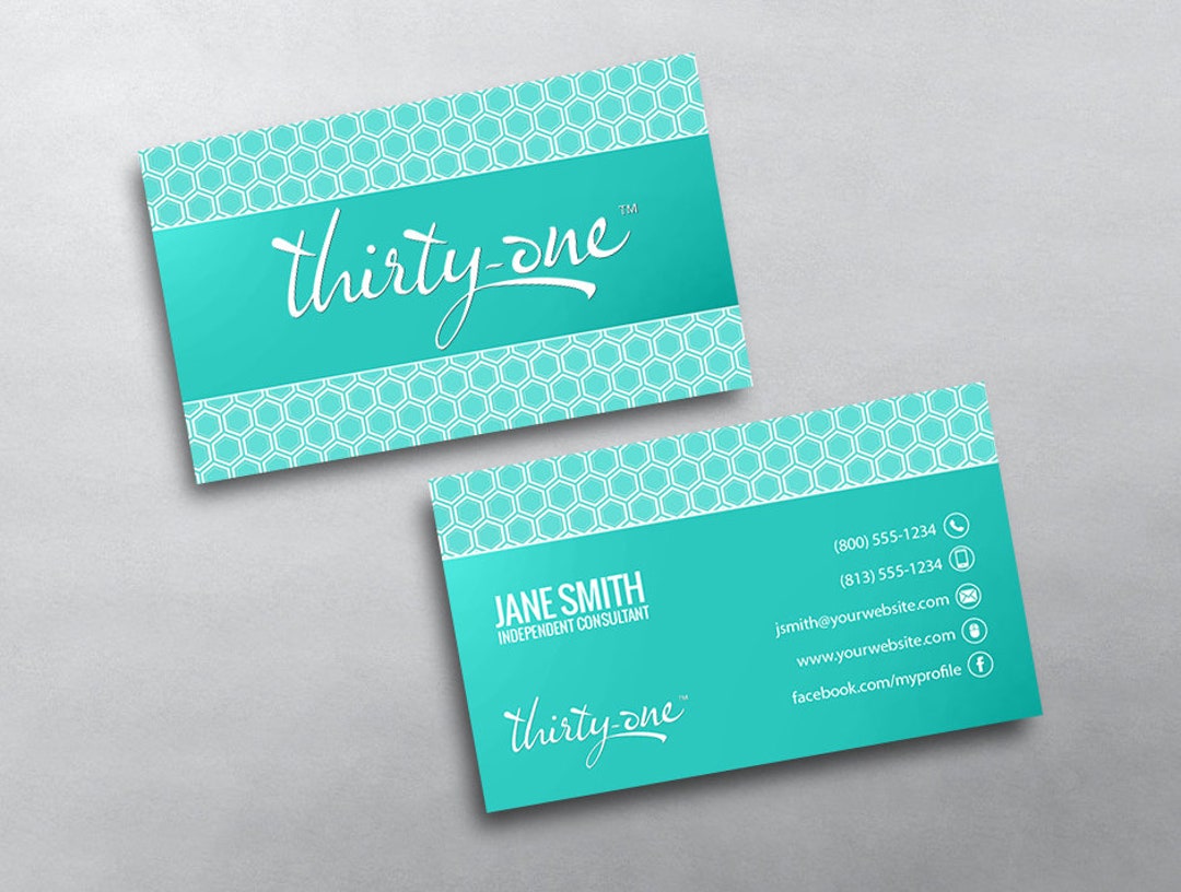 Thirtyone Gifts Business Card Independent Consultant Business Card Design Free U.S. Shipping Etsy