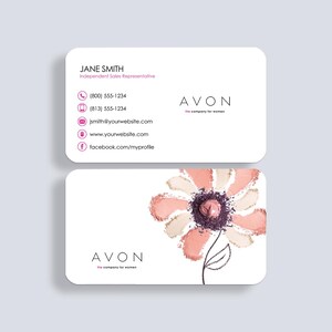 Avon Business Card - Independent Sales Representative Business Card Design - Free U.S. Shipping