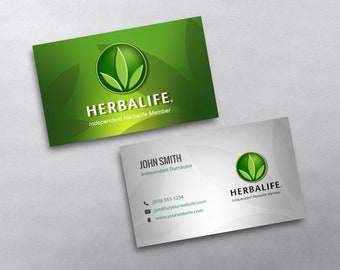 Herbalife Business Card - Independent Distributor Business Card Design - Free U.S. Shipping