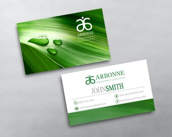 Arbonne Business Card - Independent Consultant Business Card Design - Free U.S. Shipping