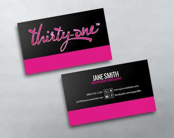 Thirty-One Gifts Business Card - Independent Consultant Business Card Design - Free U.S. Shipping