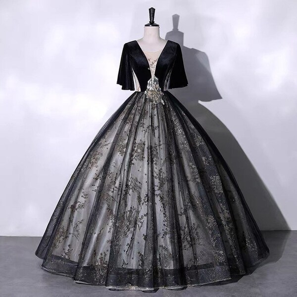 Gothic Prom Dress - Etsy