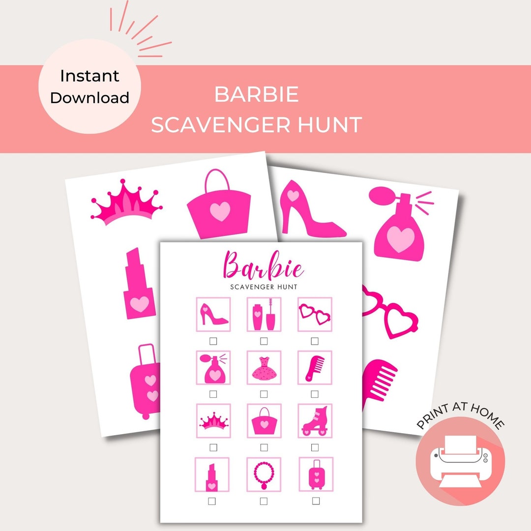 Barbie Printable Scavenger Hunt & Party Game Instant - Etsy
