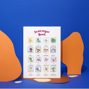 Pokemon Printable Scavenger Hunt Kids Party Game Instant Download ...
