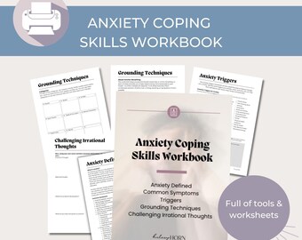 Coping with Anxiety Workbook for Anxious People, Counselors, Therapists, Coaches or Caregivers