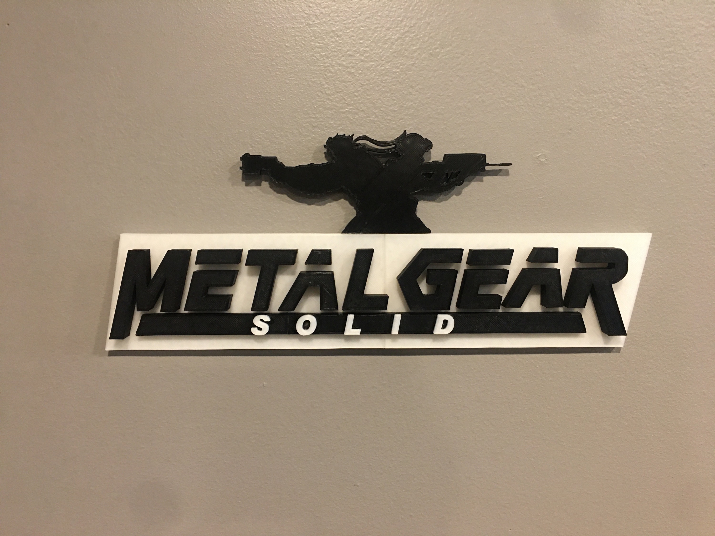 Metal Gear Solid game title sign 3D printed