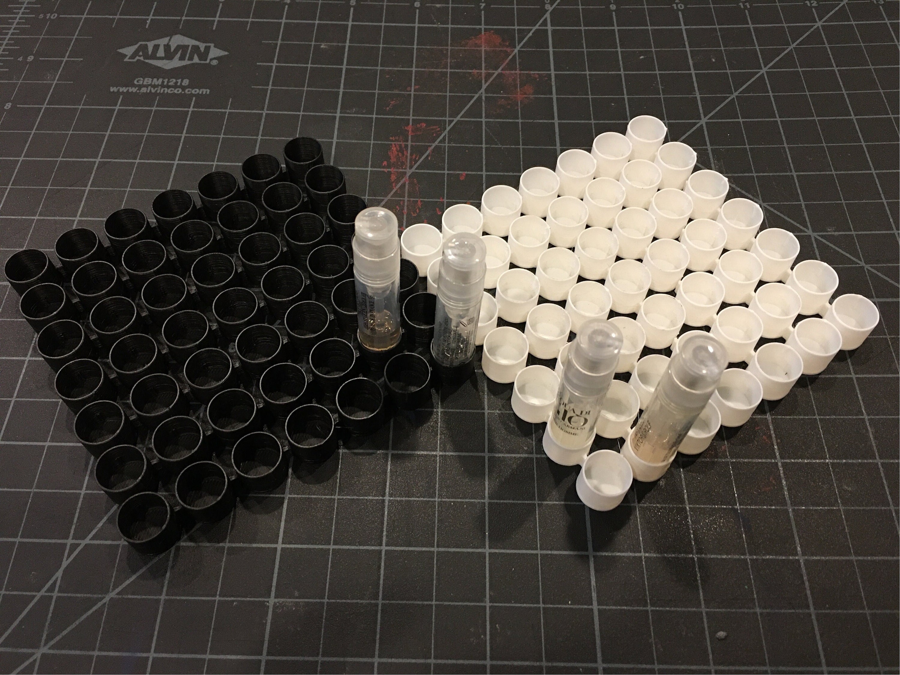 7x7 Sample Spray Vial Holder for 1ml Perfume / Cologne With Spray Caps ...
