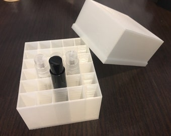 sample spray vial holder 1ml with lid for perfume / cologne bottles with spray caps