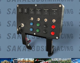 24-Switch Sim Racing Button Box – 3D Printed Controller